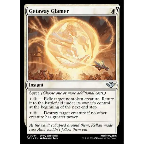 MtG Outlaws of Thunder Junction Uncommon Foil Getaway Glamer #14