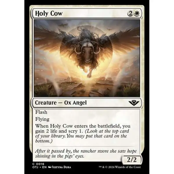 MtG Outlaws of Thunder Junction Common Holy Cow #16