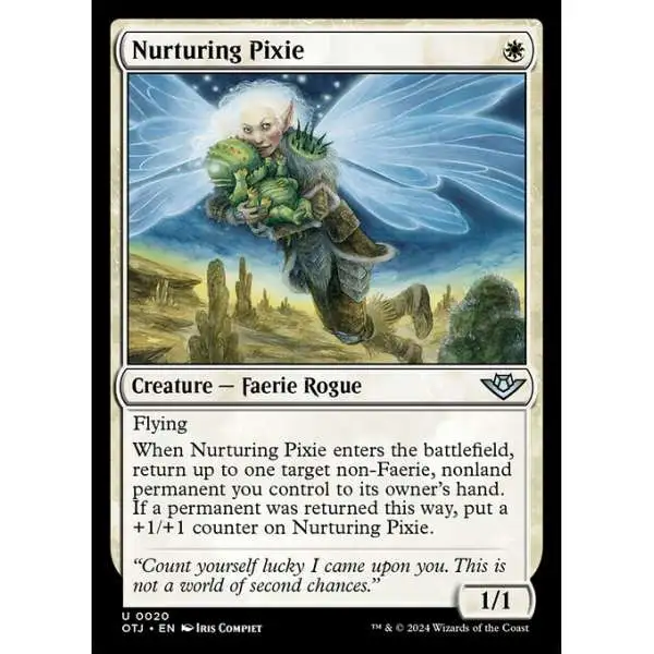 MtG Outlaws of Thunder Junction Uncommon Nurturing Pixie #20