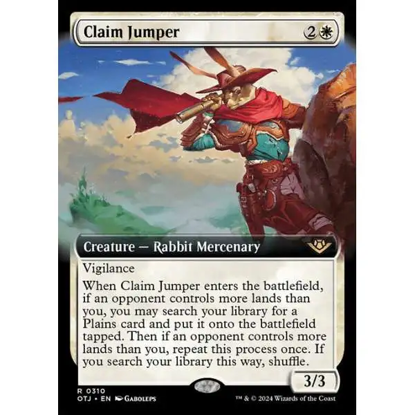 MtG Outlaws of Thunder Junction Rare Claim Jumper #310 [Extended Art]