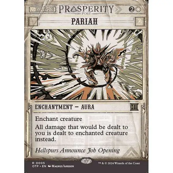 mtg cards like pariah Magic: the Gathering - Voldaren // Abolisher of Bloodlines (111/205) When Ajani Magic the Gathering Outlaws of