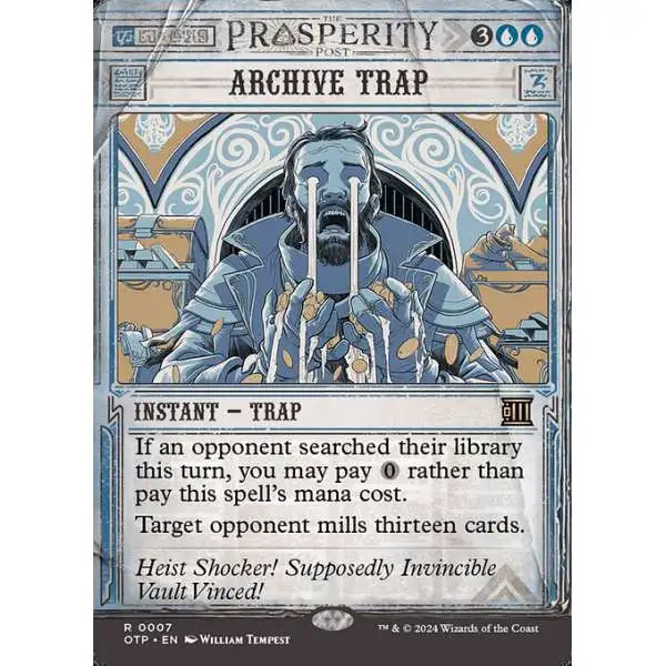 MtG Outlaws of Thunder Junction Breaking News Rare Archive Trap #7 [Prosperity Showcase]