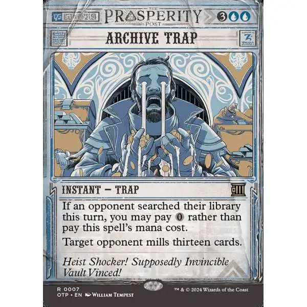 MtG Outlaws of Thunder Junction Breaking News Rare Archive Trap #7 [Prosperity Showcase FOIL]