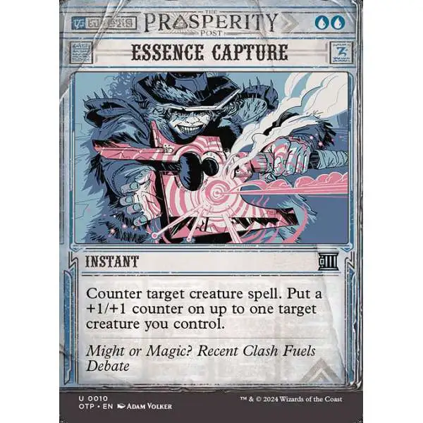 MtG Outlaws of Thunder Junction Breaking News Uncommon Essence Capture #10 [Prosperity Showcase]
