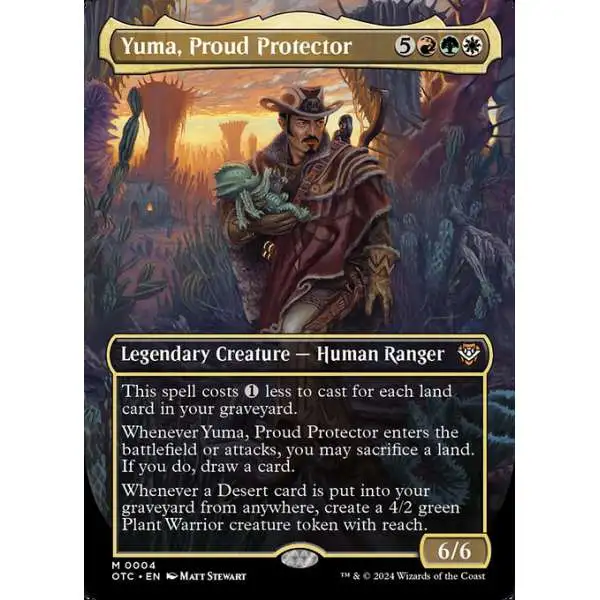 MtG Outlaws of Thunder Junction Commander Mythic Rare Yuma, Proud Protector #4 [Commander FOIL]