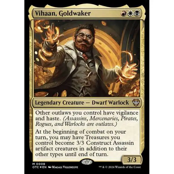 MtG Outlaws of Thunder Junction Commander Mythic Rare FOIL Vihaan, Goldwaker #8