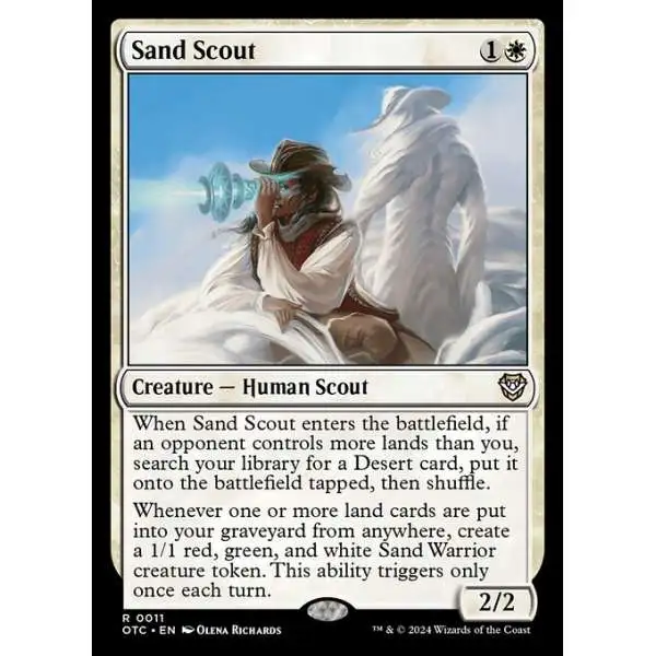MtG Outlaws of Thunder Junction Commander Rare Sand Scout #11