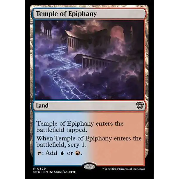 MtG Outlaws of Thunder Junction Commander Rare Temple of Epiphany #329