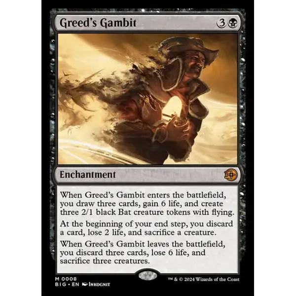 MtG Outlaws of Thunder Junction The Big Score Mythic Rare Greed's Gambit #8