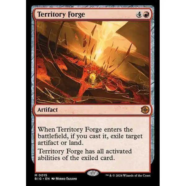 MtG Outlaws of Thunder Junction The Big Score Mythic Rare Territory Forge #15