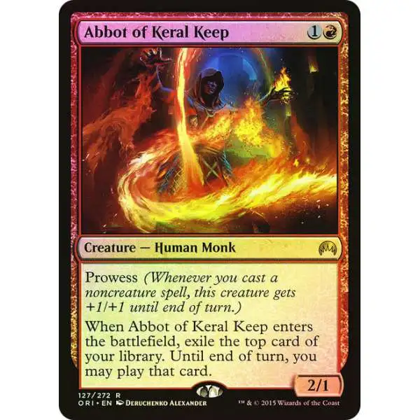 MtG Origins Rare Foil Abbot of Keral Keep #127