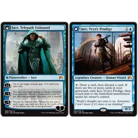 MtG Prerelease & Release Mythic Rare Jace, Telepath Unbound / Jace, Vryn's Prodigy #60 [Prerelease Foil, Date Stamped]