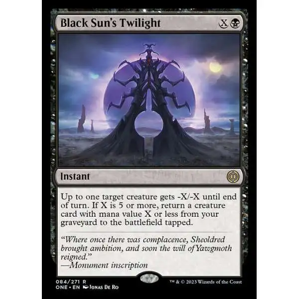 MtG Phyrexia: All Will Be One Rare Black Sun's Twilight #84