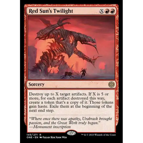 MtG Phyrexia: All Will Be One Rare Foil Red Sun's Twilight #145