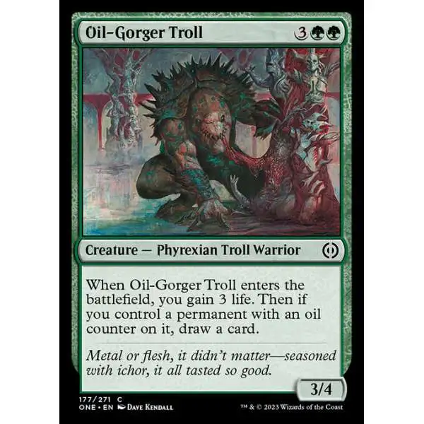 MtG Phyrexia: All Will Be One Common Oil-Gorger Troll #177