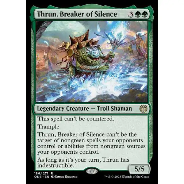 MtG Phyrexia: All Will Be One Rare Thrun, Breaker of Silence #186