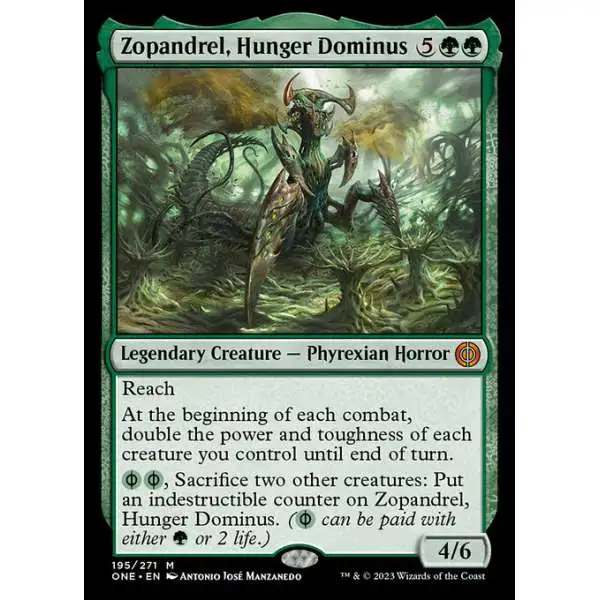 MtG Phyrexia: All Will Be One Mythic Rare Zopandrel, Hunger Dominus #195