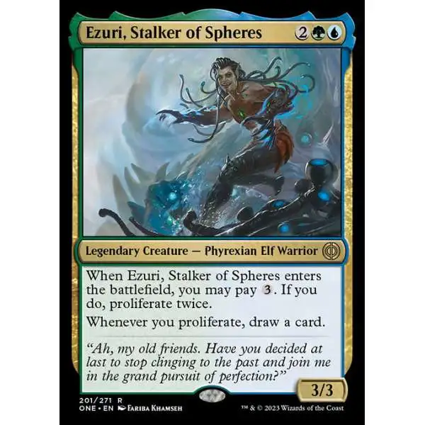 MtG Phyrexia: All Will Be One Rare Ezuri, Stalker of Spheres #201