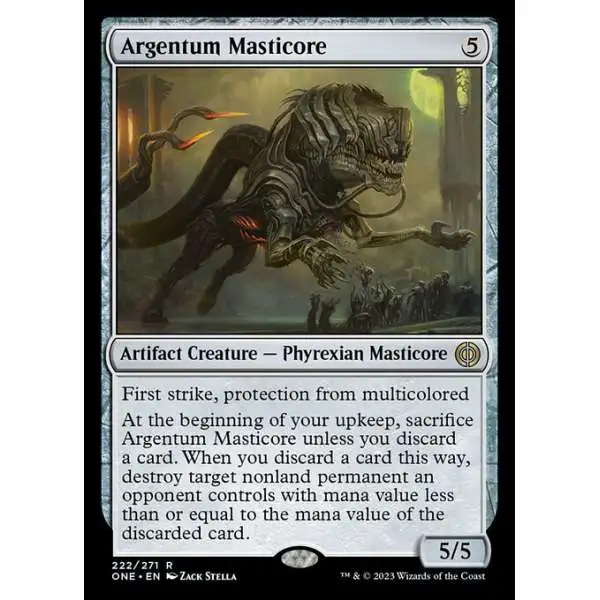 MtG Phyrexia: All Will Be One Rare Argentum Masticore #222