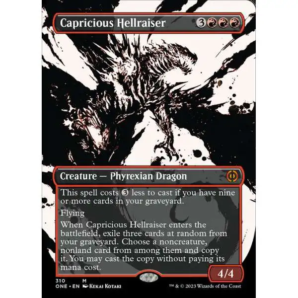 MtG Phyrexia: All Will Be One Mythic Rare Capricious Hellraiser #310 [Showcase]