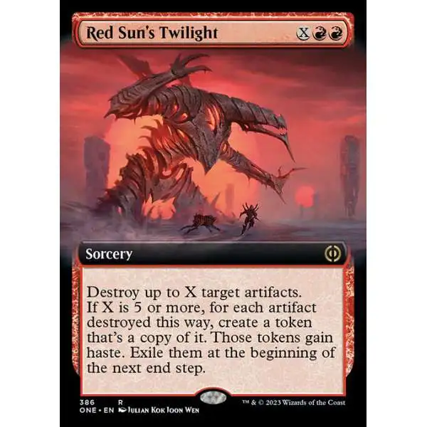 MtG Phyrexia: All Will Be One Rare Red Sun's Twilight #386 [Extended Art]