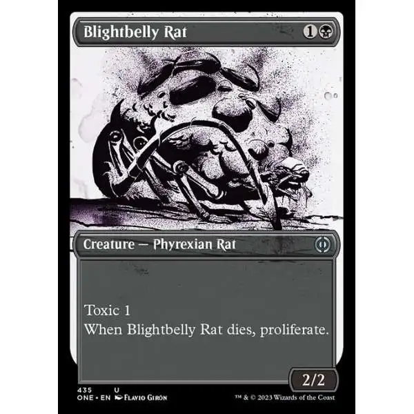 MtG Phyrexia: All Will Be One Common Blightbelly Rat #435 [Compleat Foil]