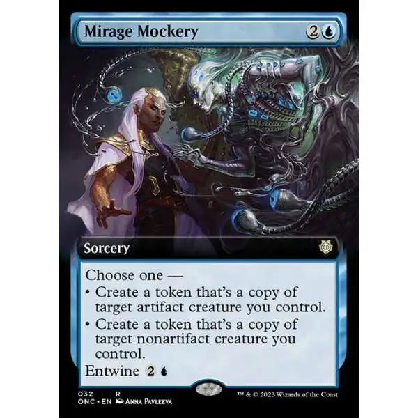 MtG Phyrexia: All Will Be One Commander Rare Mirage Mockery #32 [Extended Art FOIL]