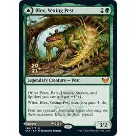 MtG Prerelease & Release Mythic Rare Blex, Vexing Pest // Search for Blex #148 [Prerelease Promo Foil]