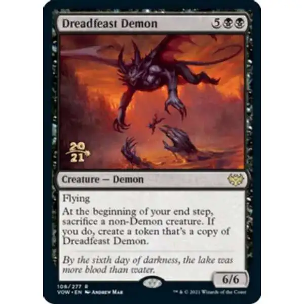 MtG Prerelease & Release Rare Foil Dreadfeast Demon #108