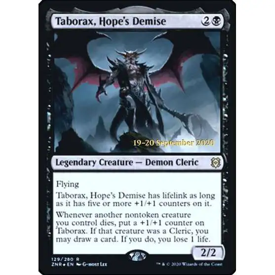 MtG Prerelease & Release Rare Taborax, Hope's Demise #129 [Prerelease promo foil]