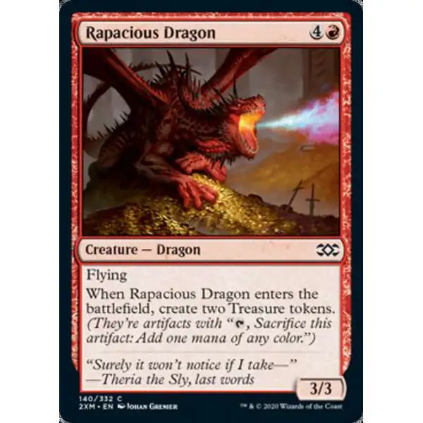 MtG Double Masters Common Rapacious Dragon #140