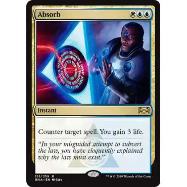 MtG Trading Card Game Ravnica Allegiance Rare Absorb #151