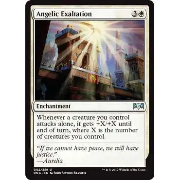 MtG Trading Card Game Ravnica Allegiance Uncommon Angelic Exaltation #2