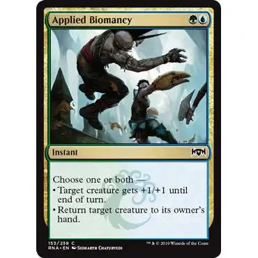 MtG Trading Card Game Ravnica Allegiance Common Applied Biomancy #153