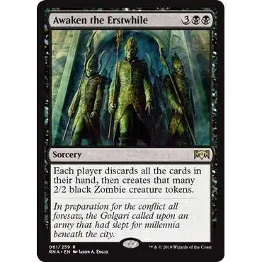 MtG Trading Card Game Ravnica Allegiance Rare Awaken the Erstwhile #61