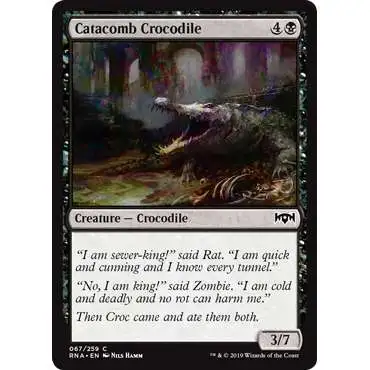 MtG Trading Card Game Ravnica Allegiance Common Foil Catacomb Crocodile #67