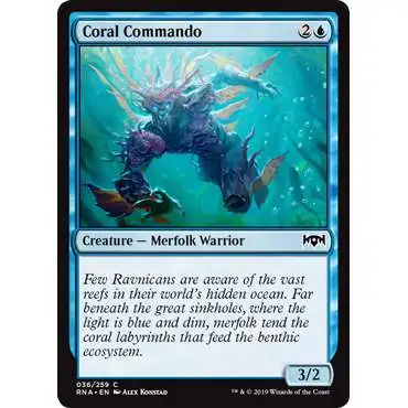 MtG Trading Card Game Ravnica Allegiance Common Foil Coral Commando #36