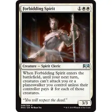 MtG Trading Card Game Ravnica Allegiance Uncommon Forbidding Spirit #9