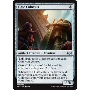 MtG Trading Card Game Ravnica Allegiance Uncommon Gate Colossus #232