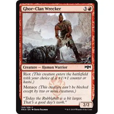 MtG Trading Card Game Ravnica Allegiance Common Ghor-Clan Wrecker #103