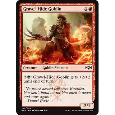 MtG Trading Card Game Ravnica Allegiance Common Gravel-Hide Goblin #105