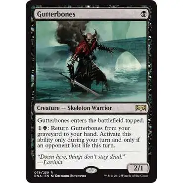 MtG Trading Card Game Ravnica Allegiance Rare Gutterbones #76