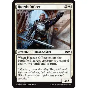 MtG Trading Card Game Ravnica Allegiance Common Foil Haazda Officer #10
