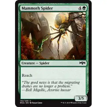MtG Trading Card Game Ravnica Allegiance Common Mammoth Spider #132