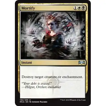 MtG Trading Card Game Ravnica Allegiance Uncommon Mortify #192