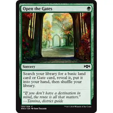 MtG Trading Card Game Ravnica Allegiance Common Open the Gates #133