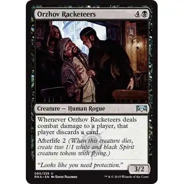 MtG Trading Card Game Ravnica Allegiance Uncommon Orzhov Racketeers #80