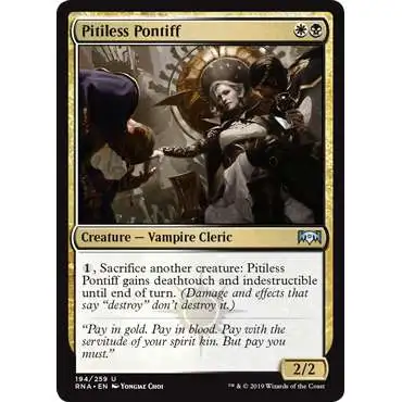 MtG Trading Card Game Ravnica Allegiance Uncommon Pitiless Pontiff #194