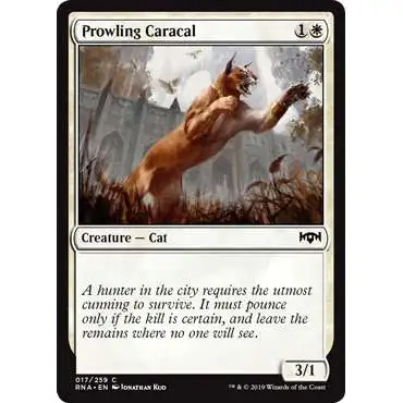 MtG Trading Card Game Ravnica Allegiance Common Prowling Caracal #17