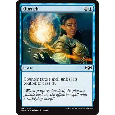MtG Trading Card Game Ravnica Allegiance Common Quench #48
